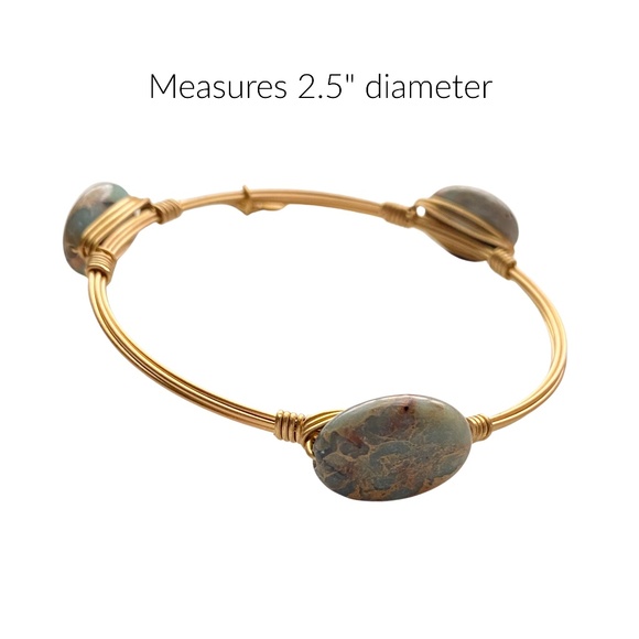 Crystal Wire Bangle Snakeskin Stones - Picture 2 of 2